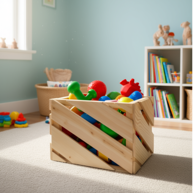 صندوق چوبی اسباب بازی