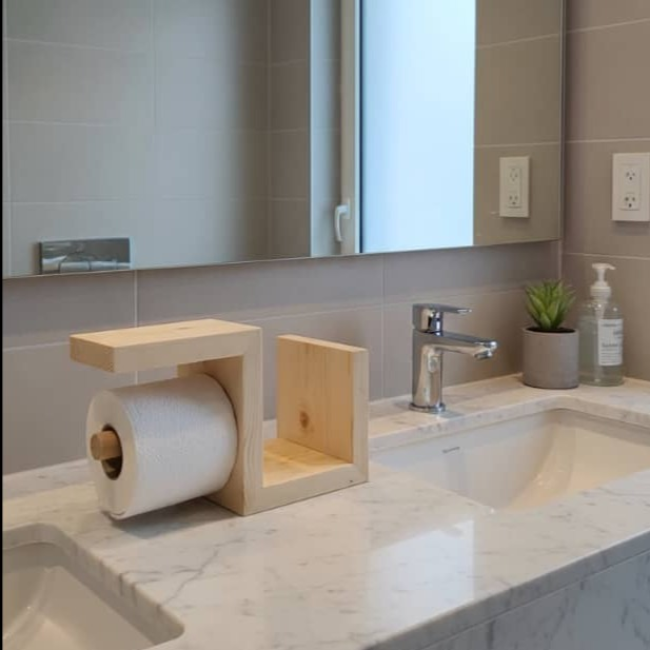 جا دستمال توالت و مایع دستشویی