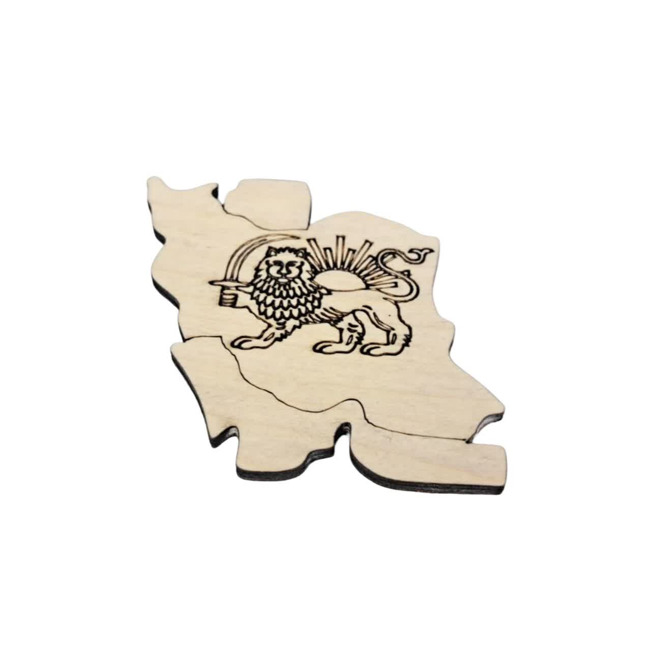 زیر لیوانی طرح شیر و خورشید