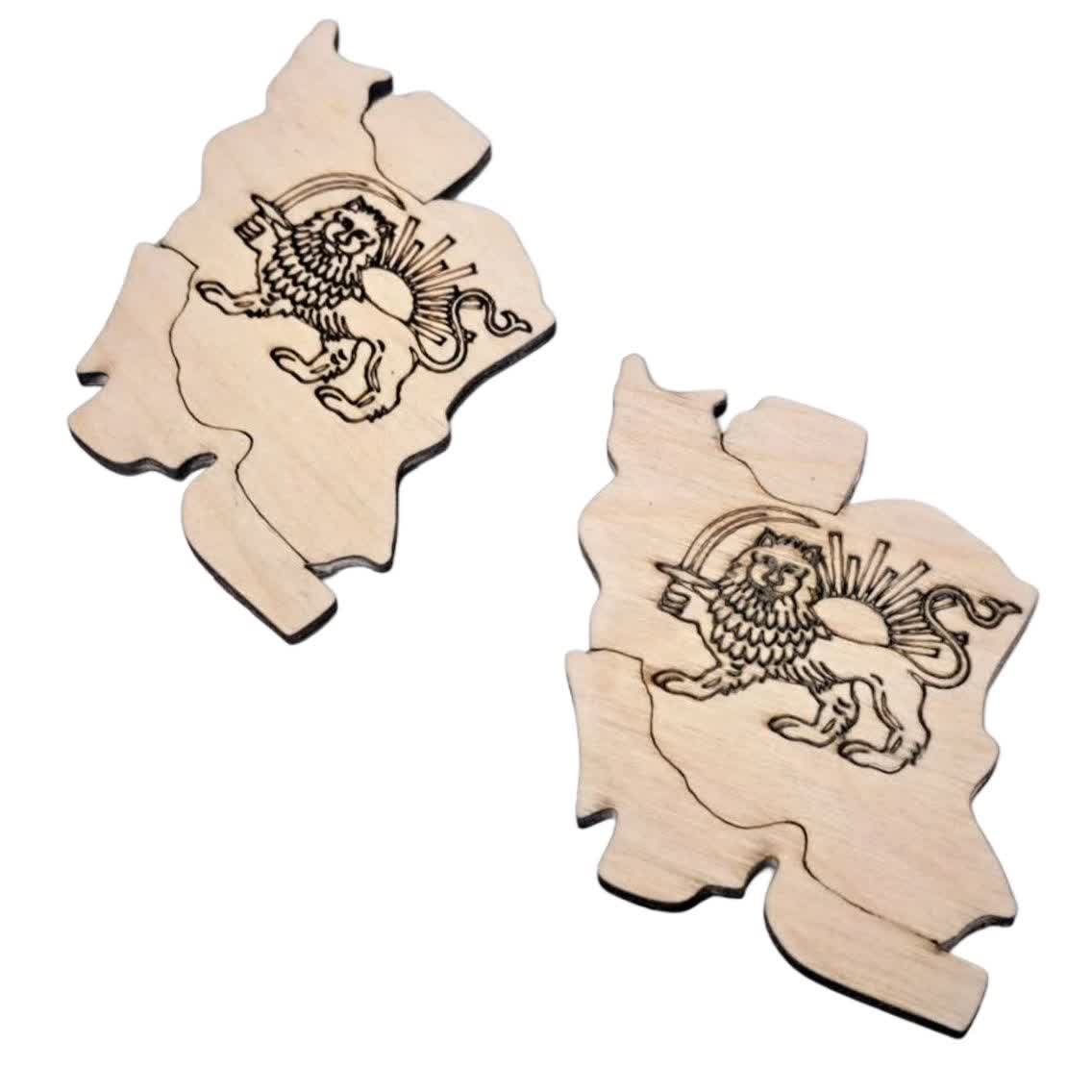 زیر لیوانی طرح شیر و خورشید - تصویر 3